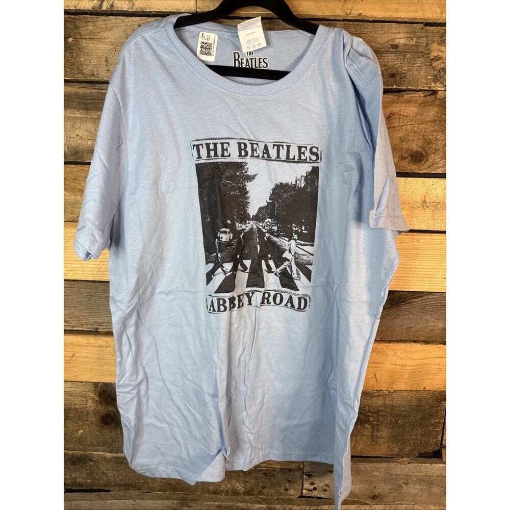 The Beatles Abbey Road T-Shirt Tee, Blue, XL